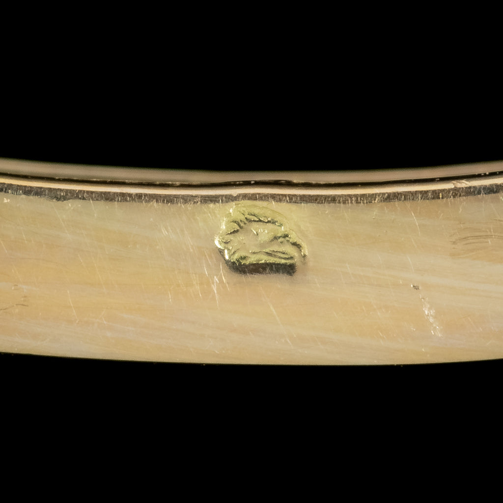 Antique Victorian French Diamond Bangle Silver 18ct Gold 4.5ct Diamond