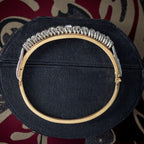 Antique Victorian French Diamond Bangle Silver 18ct Gold 4.5ct Diamond