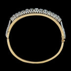 Antique Victorian French Diamond Bangle Silver 18ct Gold 4.5ct Diamond