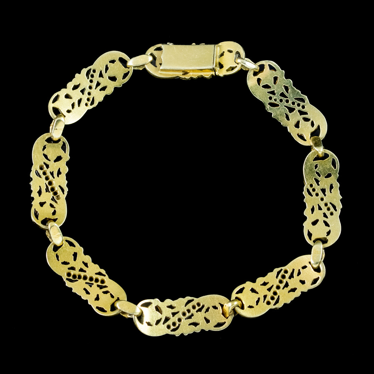 Antique Victorian French Diamond Ivy Bracelet 18ct Gold