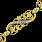 Antique Victorian French Diamond Ivy Bracelet 18ct Gold