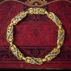 Antique Victorian French Diamond Ivy Bracelet 18ct Gold