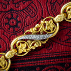 Antique Victorian French Diamond Ivy Bracelet 18ct Gold