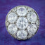 Antique Victorian French White Sapphire Cluster Ring 5.5ct Sapphire