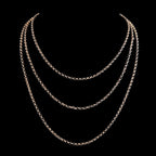 Antique Victorian Guard Chain 9ct Gold 59.5 Inch