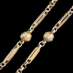 Antique Victorian Guard Chain 9ct Rose Gold 59 Inch