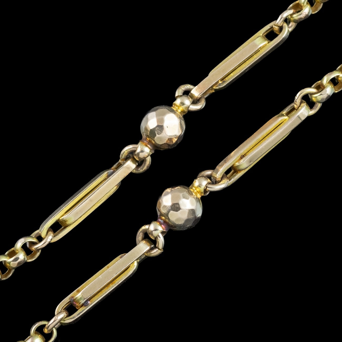 Antique Victorian Guard Chain Necklace 9ct Gold 