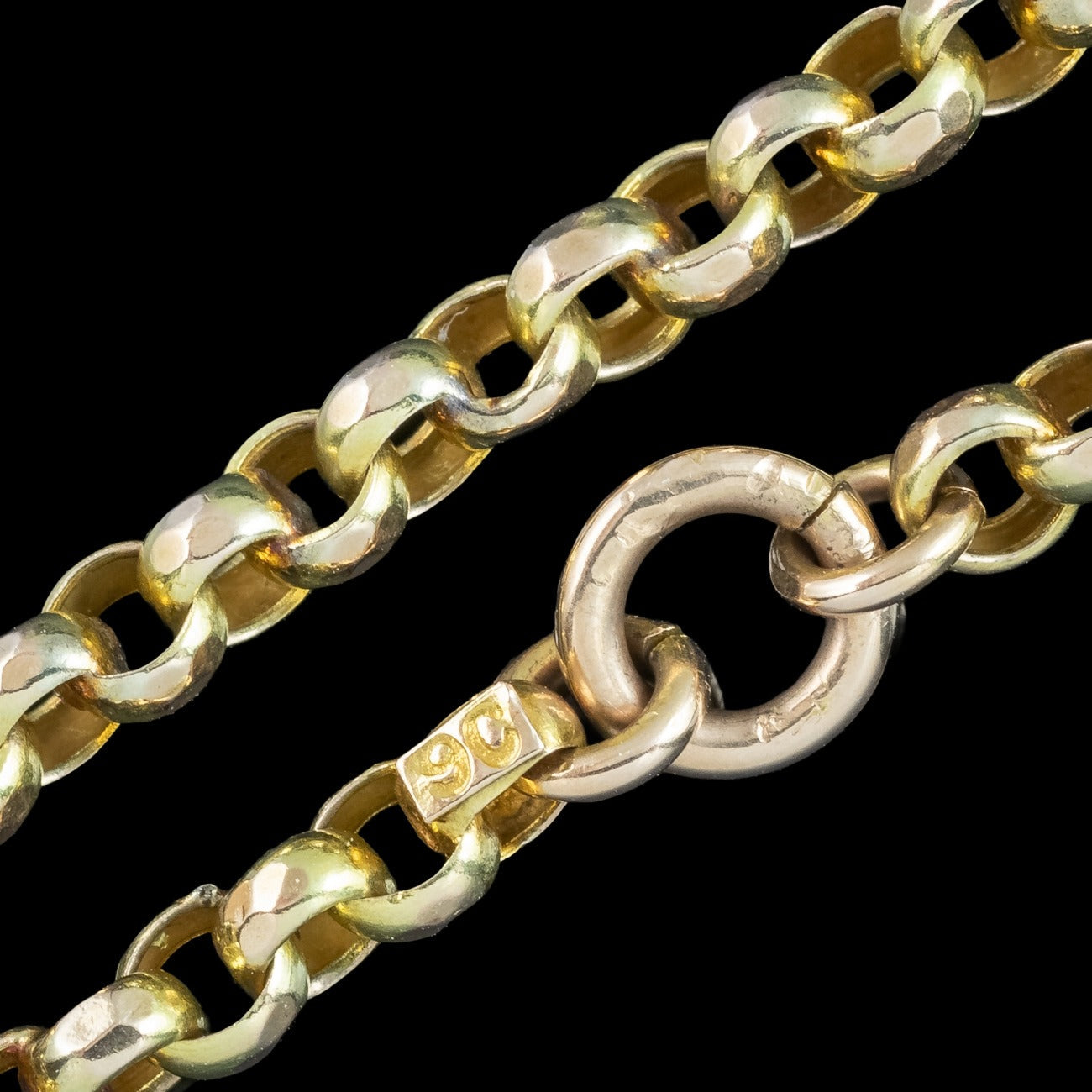 Antique Victorian Guard Chain Necklace 9ct Gold 