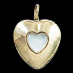 Antique Victorian Guilloche Enamel Heart Pendant Diamond Snake And Locket 