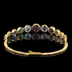 Antique Victorian Harlequin Gemstone Bracelet 18ct Gold