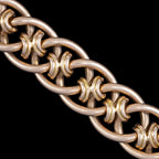 Antique Victorian Heart Lock And Key Bracelet 15ct Gold 