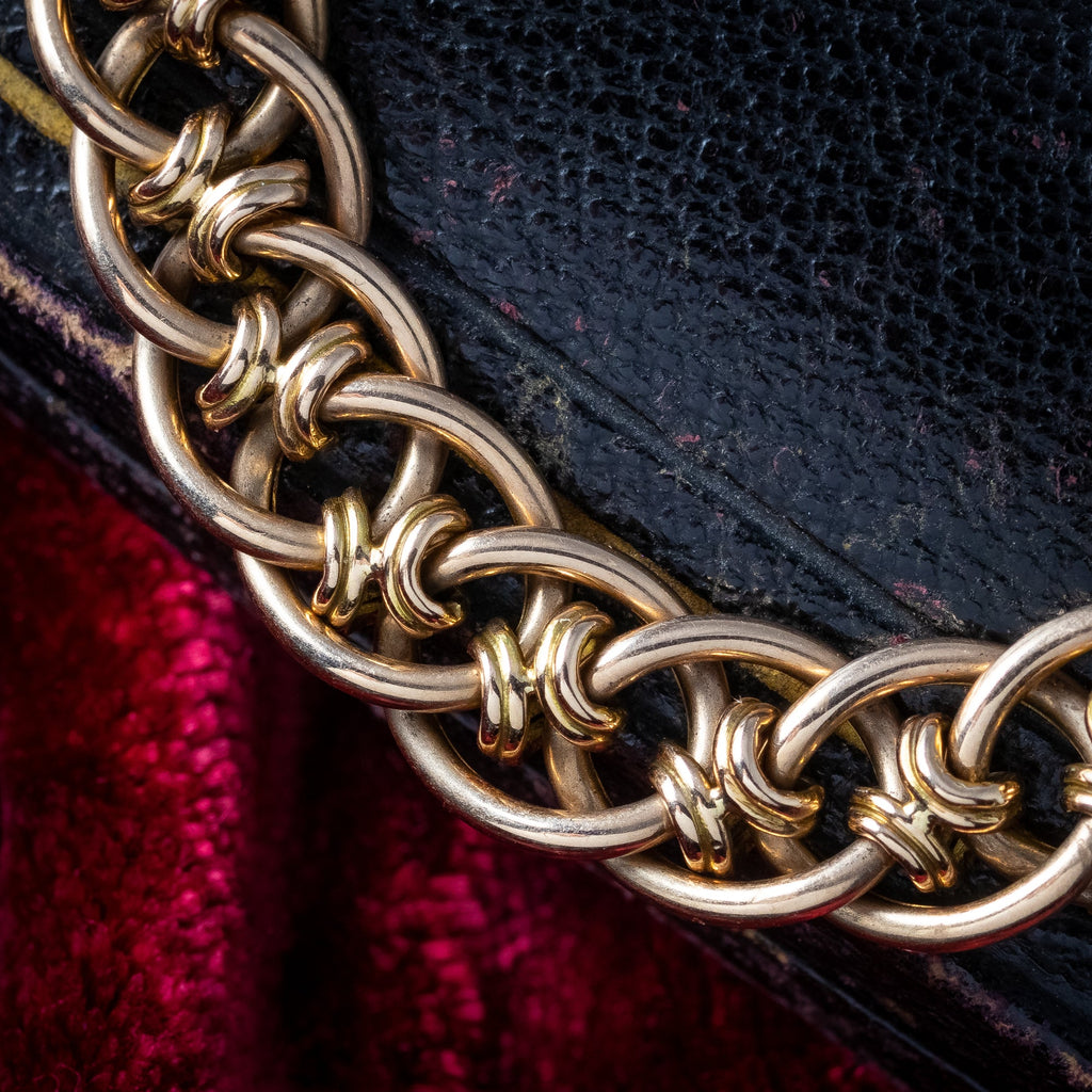 Antique Victorian Heart Lock And Key Bracelet 15ct Gold