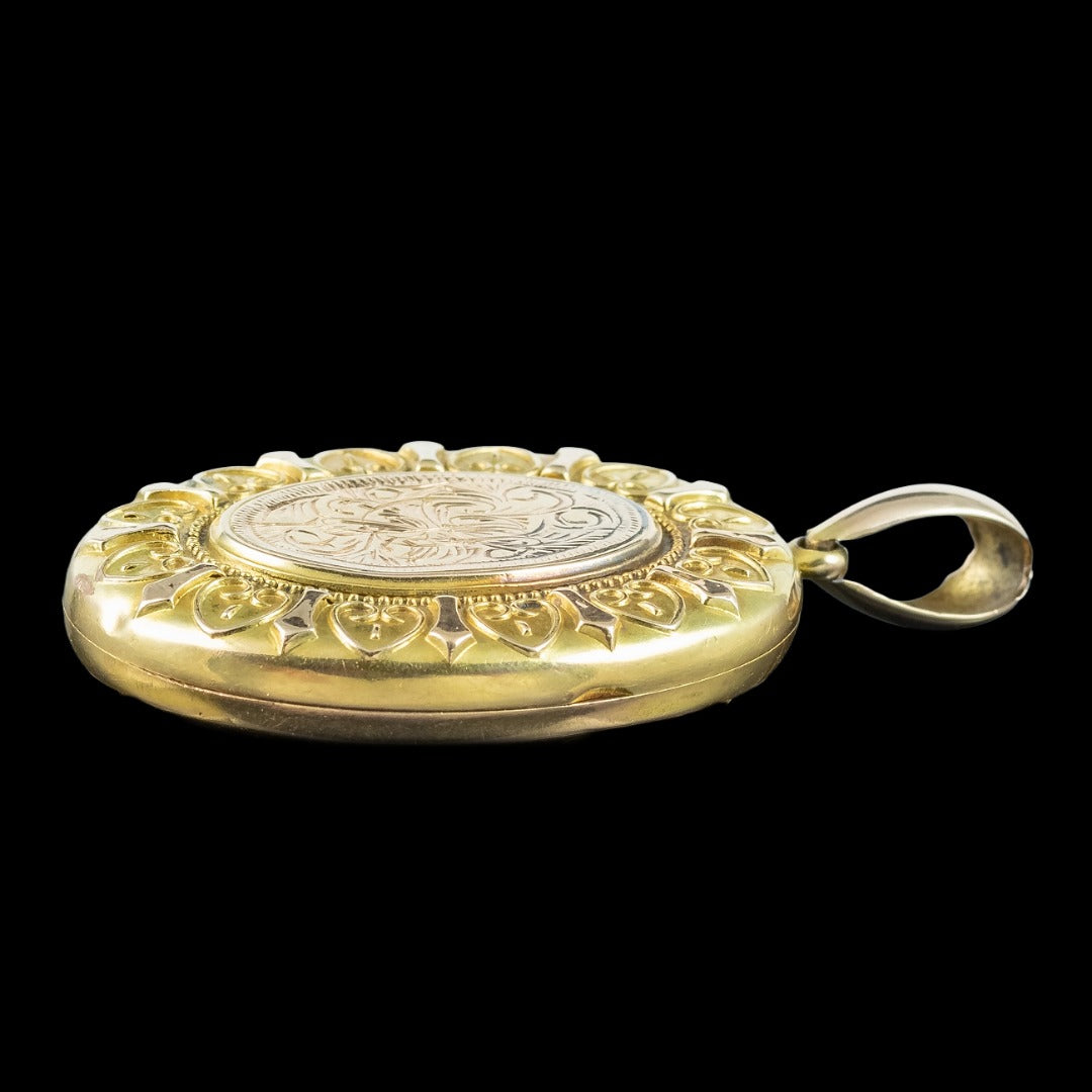 Antique Victorian Heart Locket 15ct Gold 