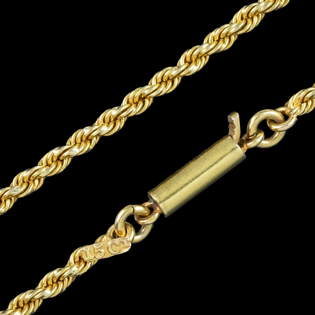 Antique Victorian Locket Necklace 15ct Gold