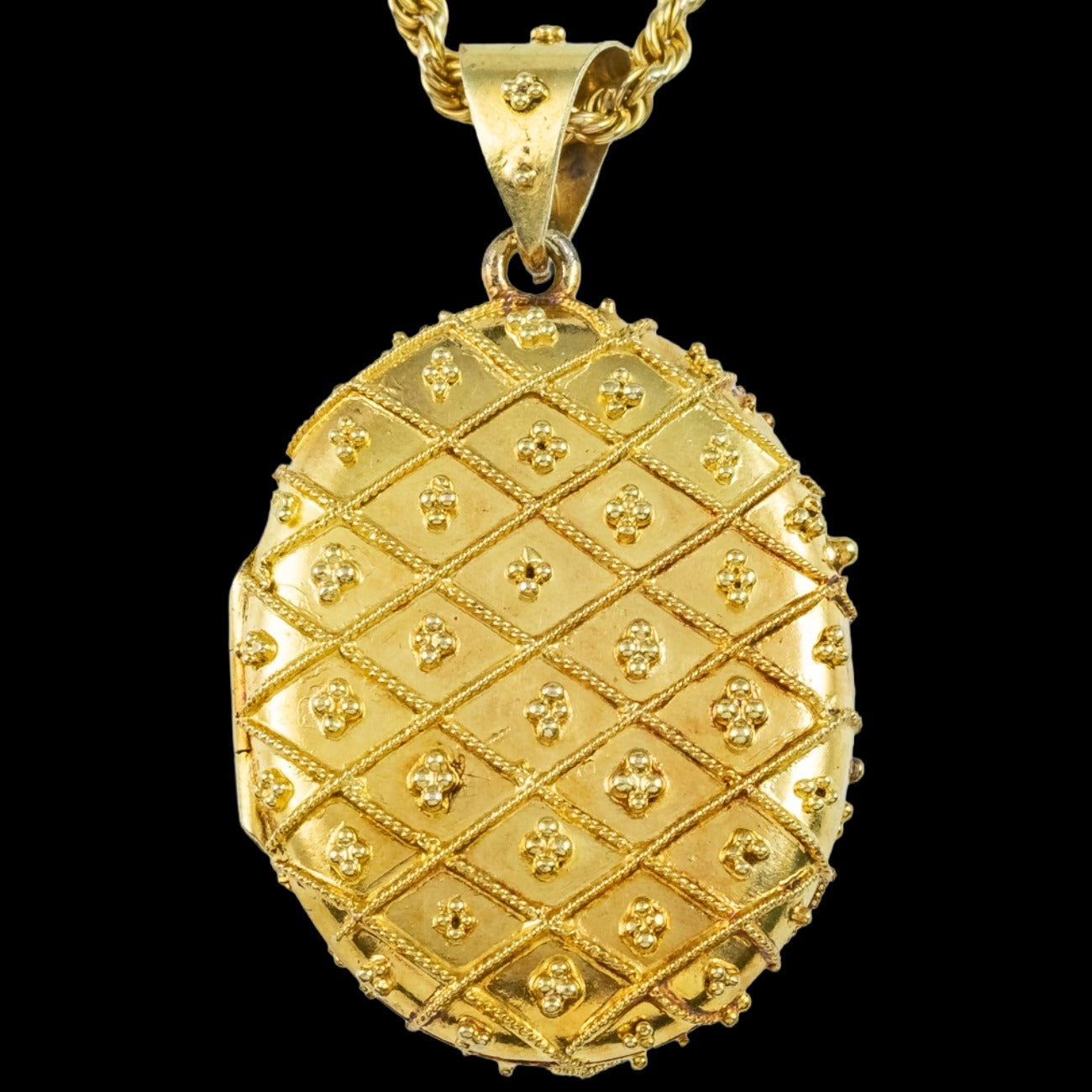 Antique Victorian Locket Necklace 15ct Gold