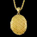 Antique Victorian Locket Necklace 15ct Gold