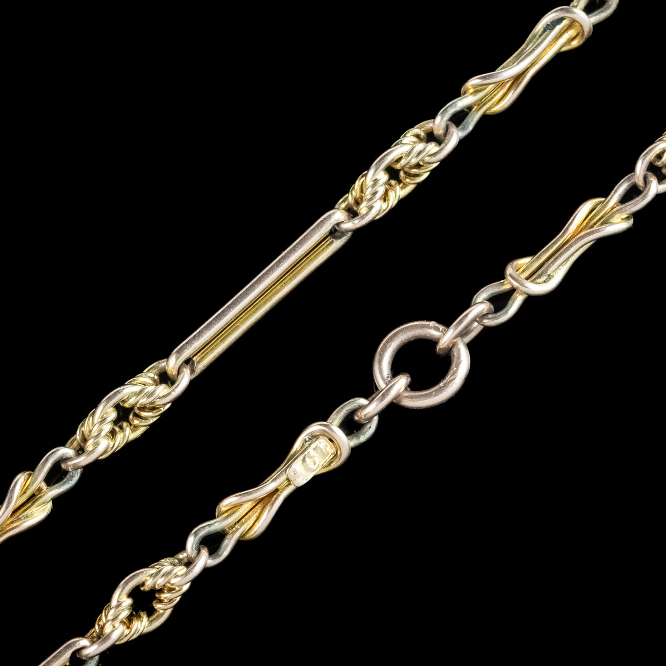 Antique Victorian Long Guard Chain 9ct Gold