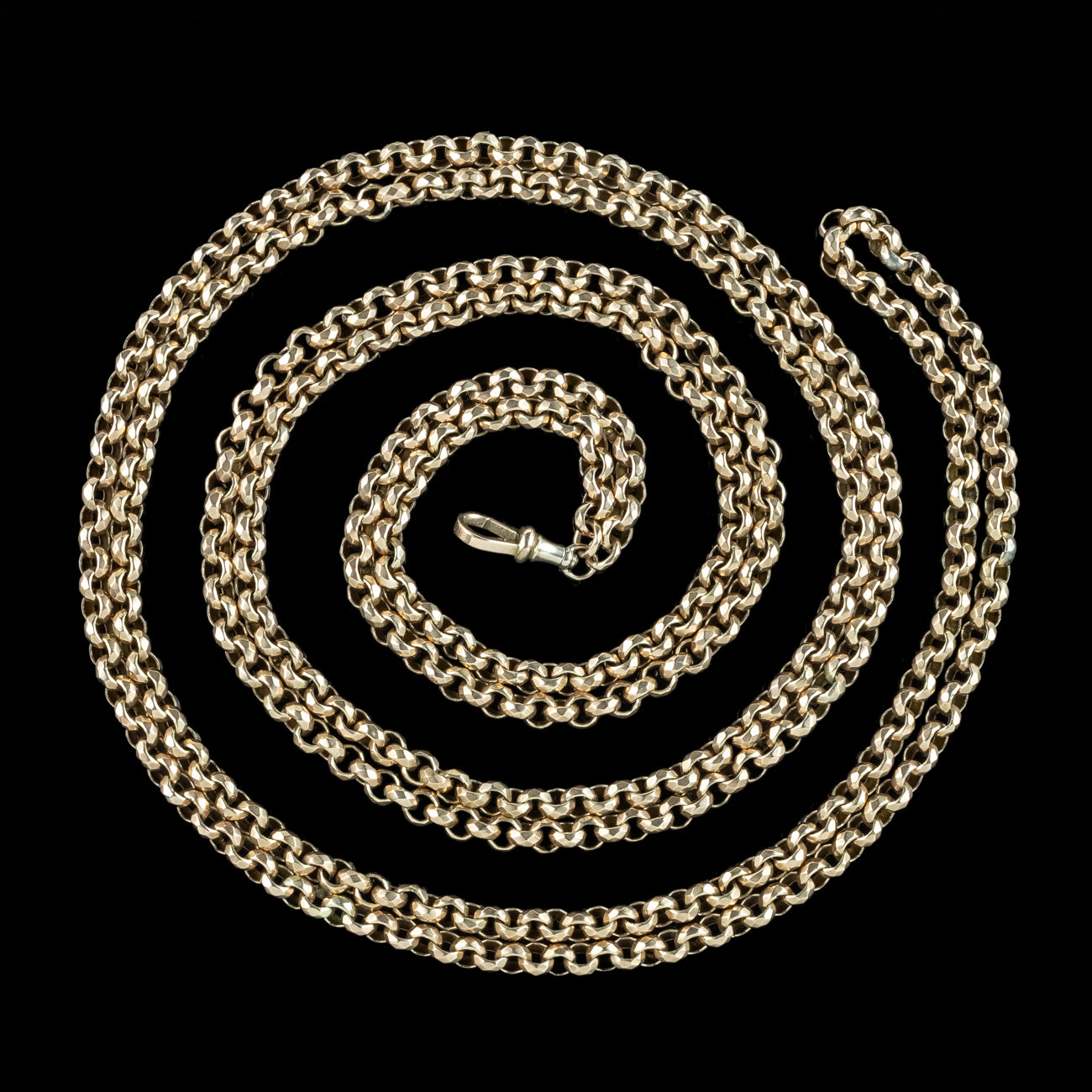 Antique Victorian Long Guard Chain 9ct Gold Secondary image