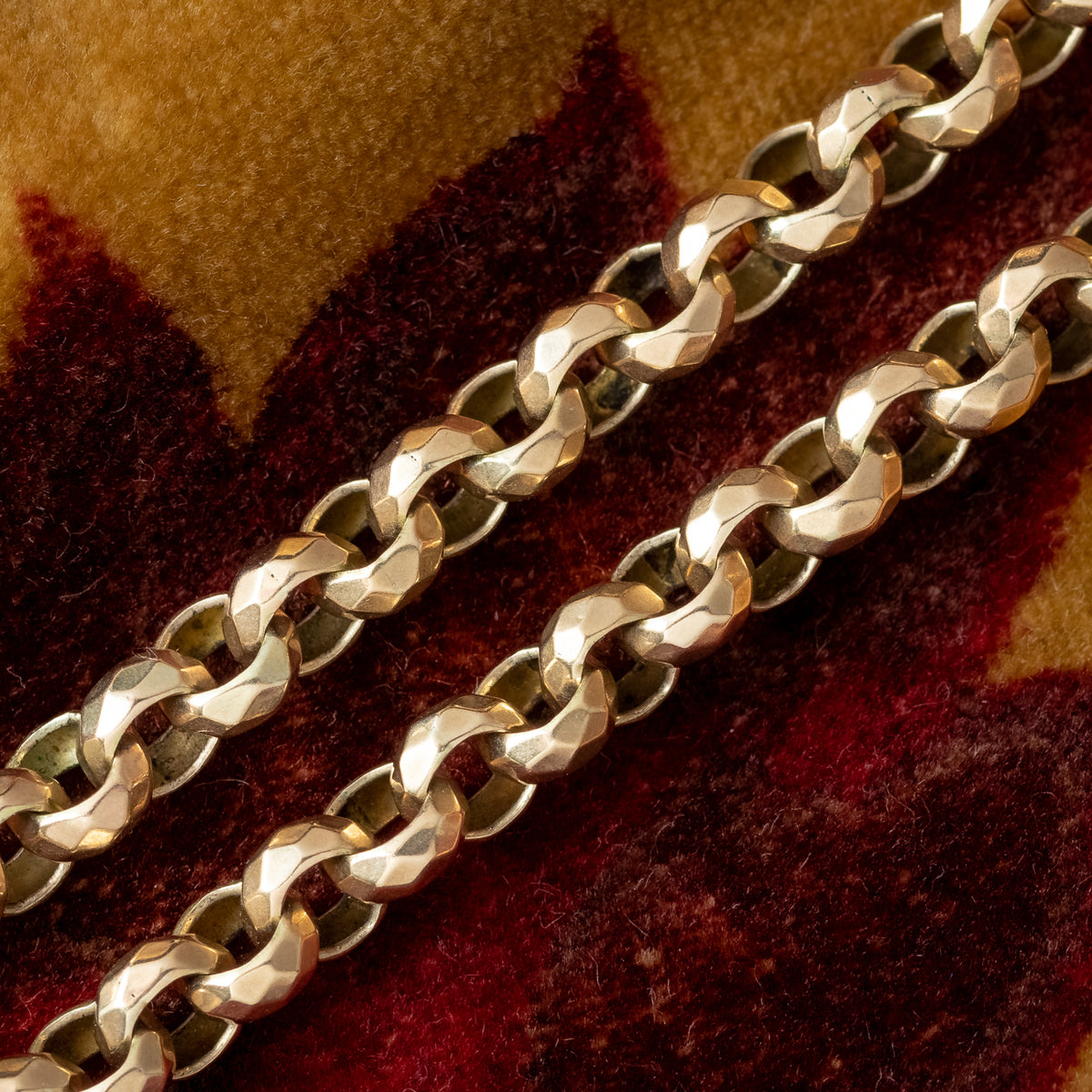 Antique Victorian Long Guard Chain 9ct Gold