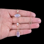 Antique Victorian Moonstone Pearl Drop Pendant Necklace 