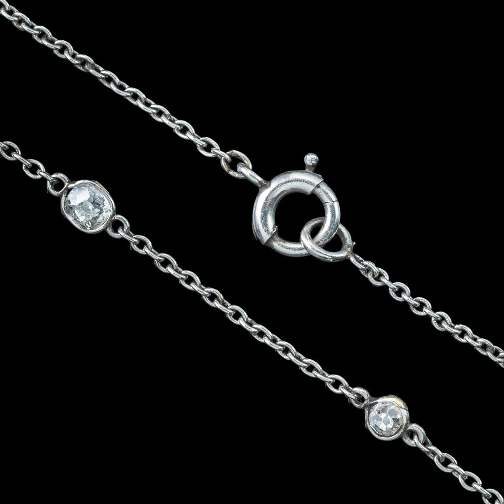 Antique Victorian Opal Diamond Pendant Silver 18ct Gold Platinum Chain
