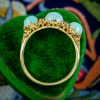 Antique Victorian Opal Diamond Trilogy Ring 2.8ct Opal