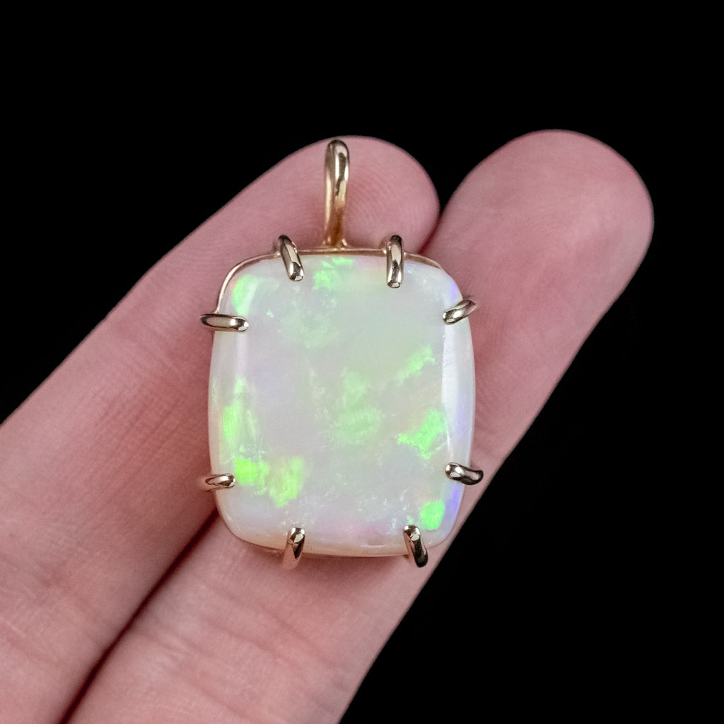 Antique Victorian Opal Pendant 18ct Gold 20.6ct Opal