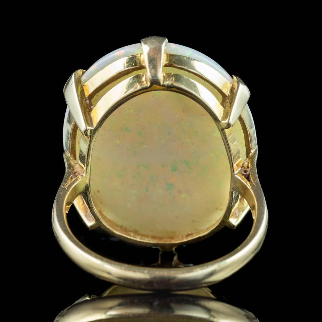 Antique Victorian Opal Statement Ring 15ct Natural Opal