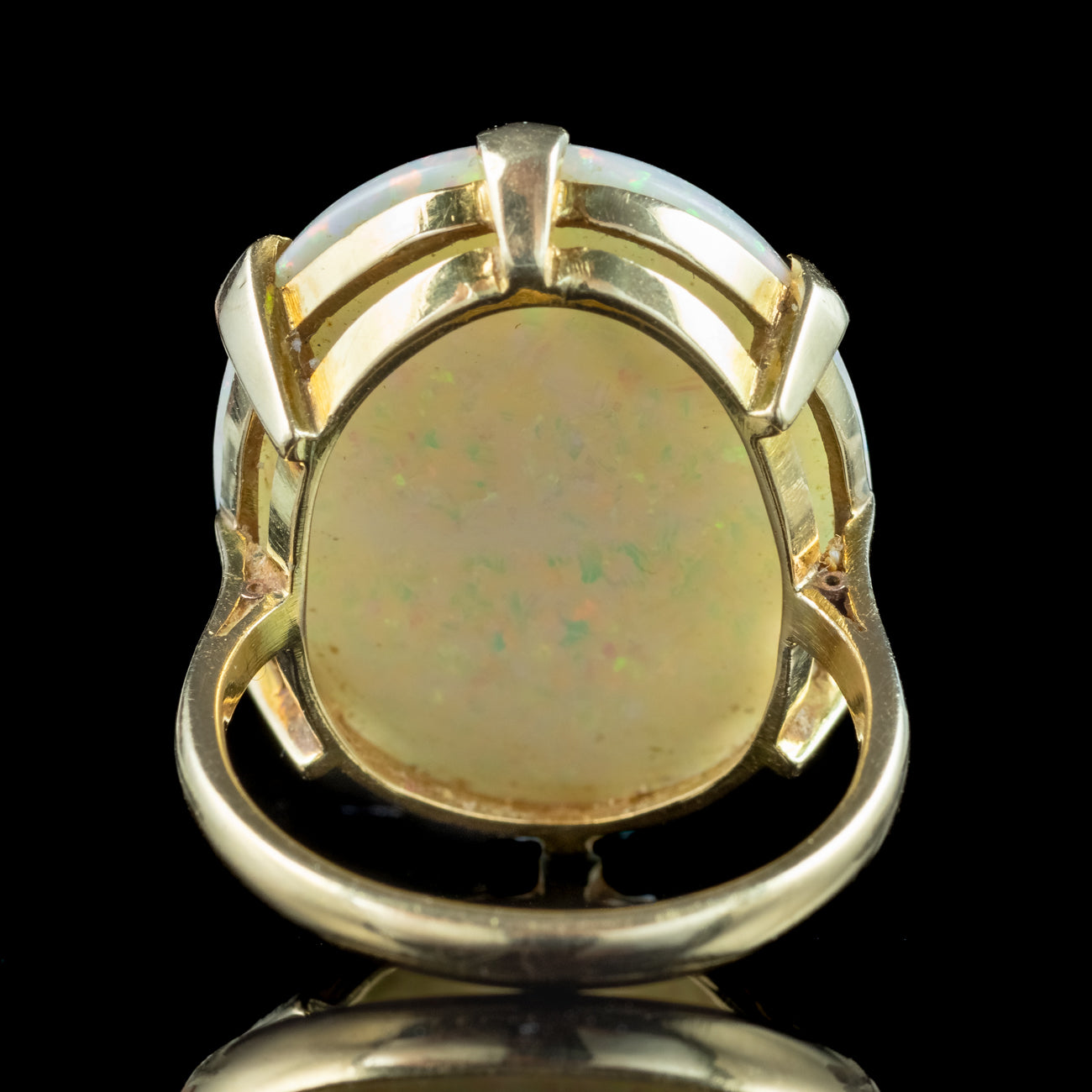 Antique Victorian Opal Statement Ring 15ct Natural Opal