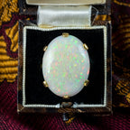 Antique Victorian Opal Statement Ring 15ct Natural Opal