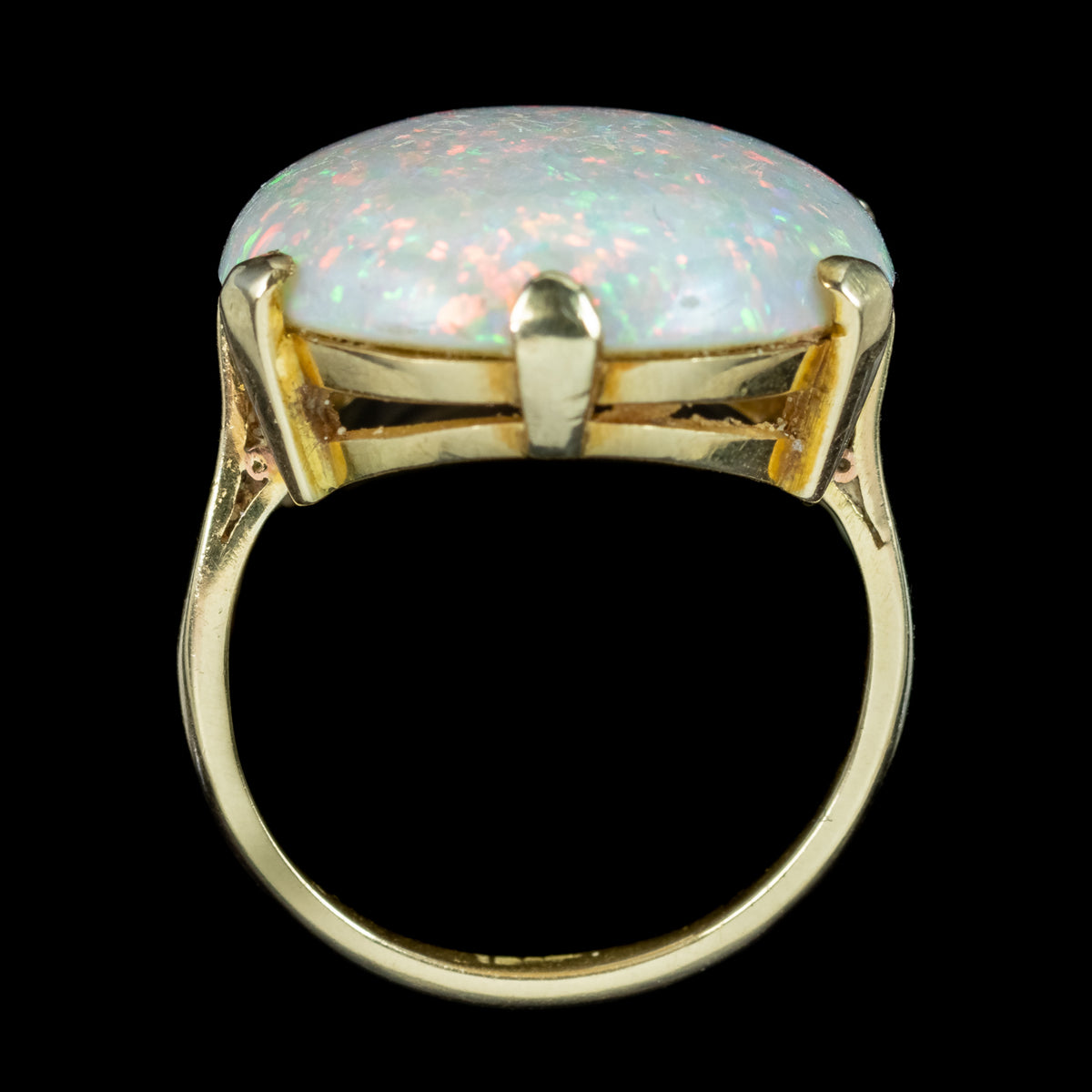 Antique Victorian Opal Statement Ring 15ct Natural Opal