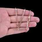 Antique Victorian Pearl Albert Chain 15ct Gold 