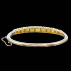 Antique Victorian Pearl Diamond Bangle 15ct Gold With Box