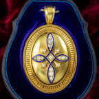 Antique Victorian Pearl Enamel Locket 18ct Gold With Box