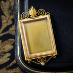 Antique Victorian Pietra Dura Flower Locket 18ct Gold 
