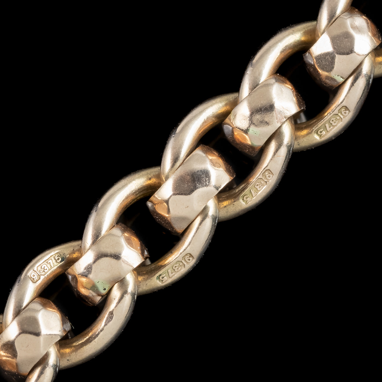 Antique Victorian Rollerball Albert Chain 9ct Gold 