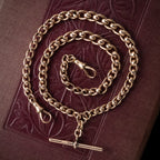 Antique Victorian Rollerball Albert Chain 9ct Gold