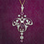 Antique Victorian Ruby Diamond Pearl Pendant Necklace 0.90ct Ruby
