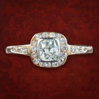 Antique Victorian Diamond Cluster Ring 1ct Total