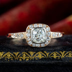 Antique Victorian Diamond Cluster Ring 1ct Total