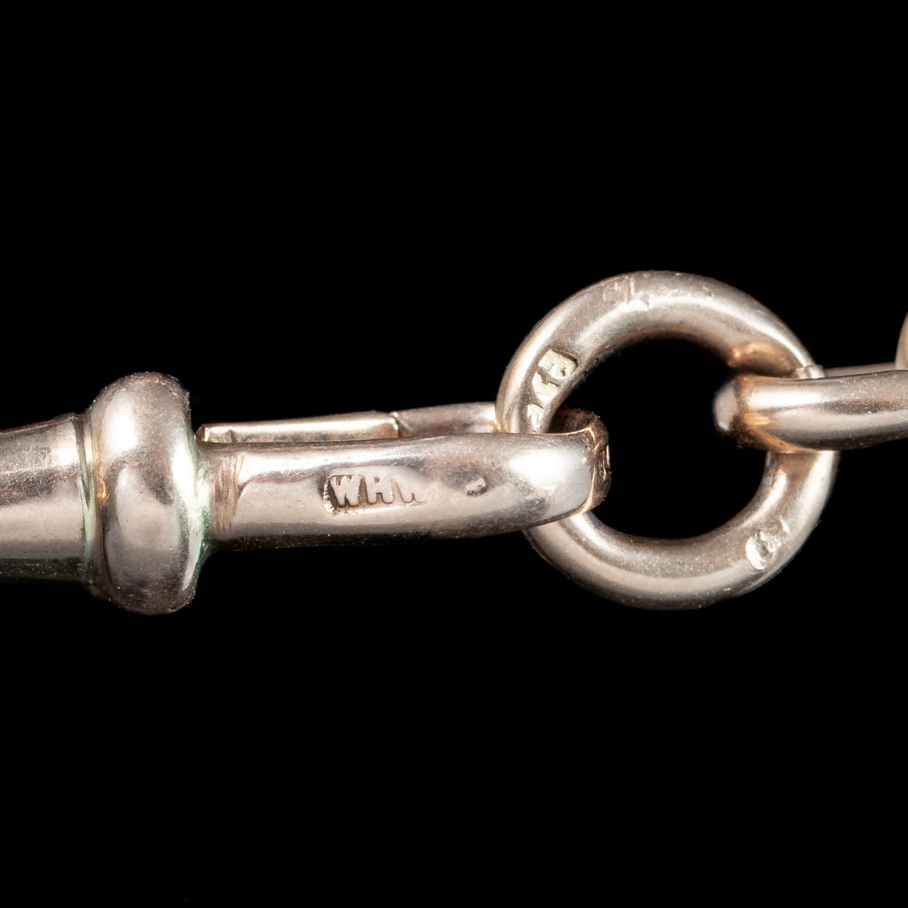Antique Victorian Trombone Albert Chain Bracelet 9ct Gold 