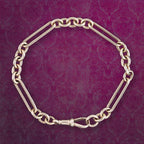 Antique Victorian Trombone Albert Chain Bracelet 9ct Gold 