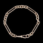 Antique Victorian Trombone Albert Chain Bracelet 9ct Gold 