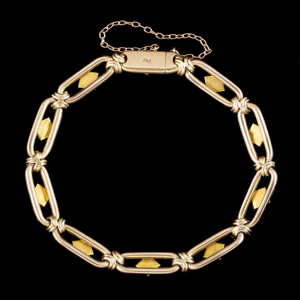 Antique Victorian Turquoise Bracelet 15ct Gold 