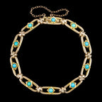 Antique Victorian Turquoise Bracelet 15ct Gold 