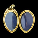 Antique Victorian Turquoise Diamond Pearl Locket 18ct Gold 