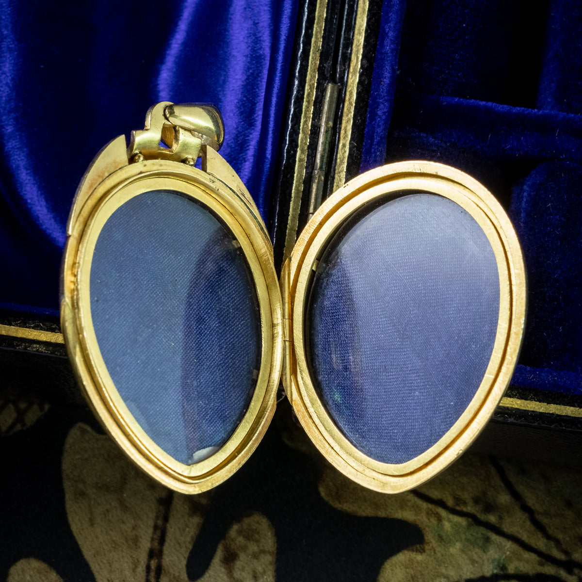 Antique Victorian Turquoise Diamond Pearl Locket 18ct Gold 