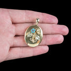 Victorian Turquoise Forget Me Not Locket B