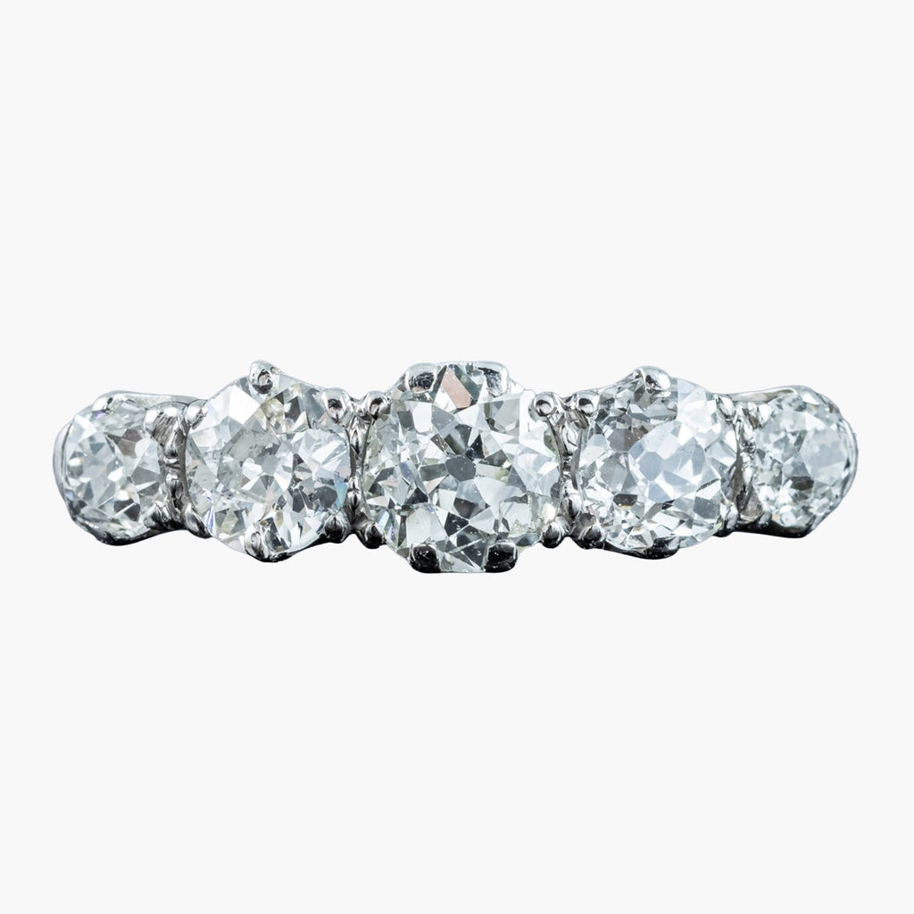 Antique Edwardian Diamond Ring 1.75ct Old Cut Diamonds