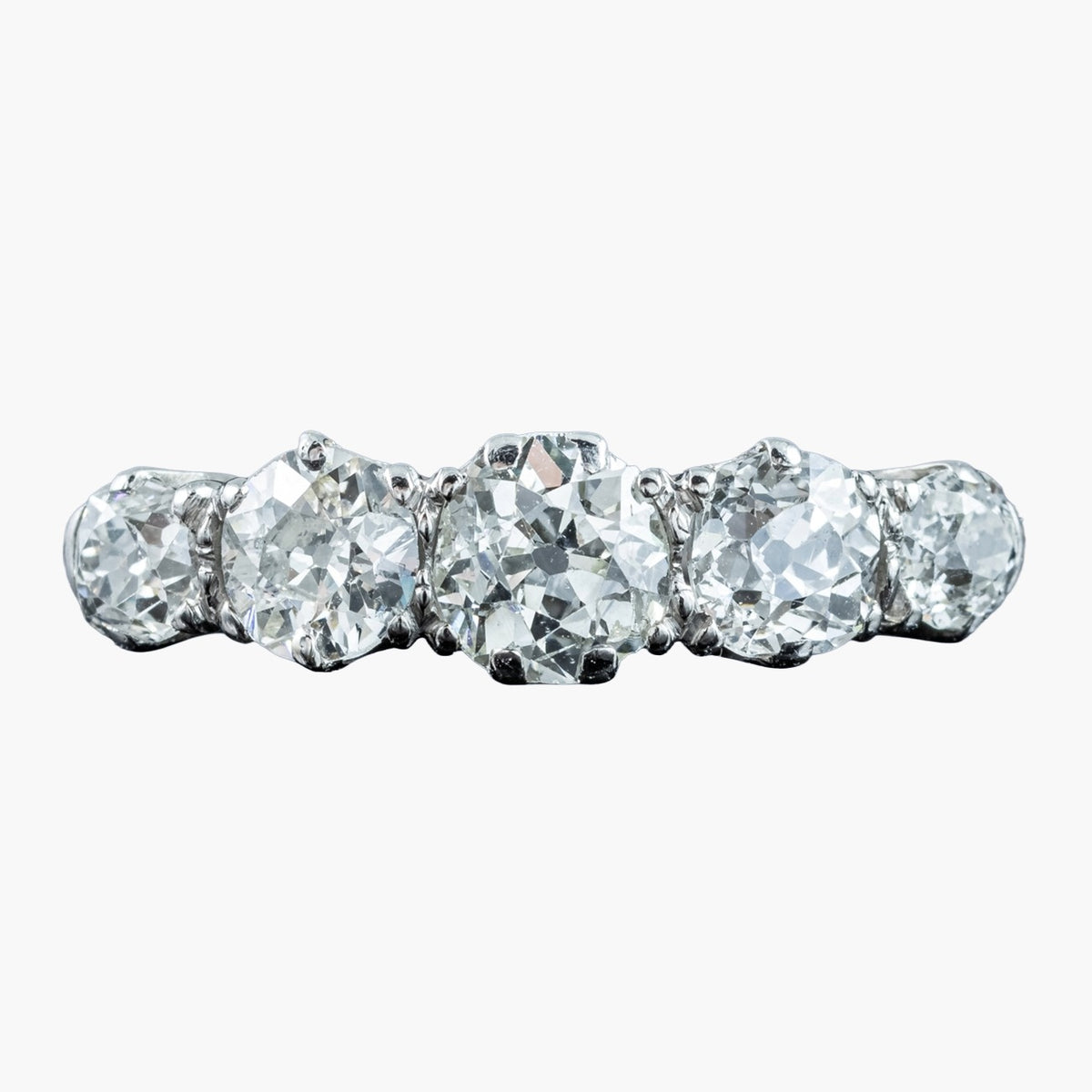 Antique Edwardian Diamond Ring 1.75ct Old Cut Diamonds